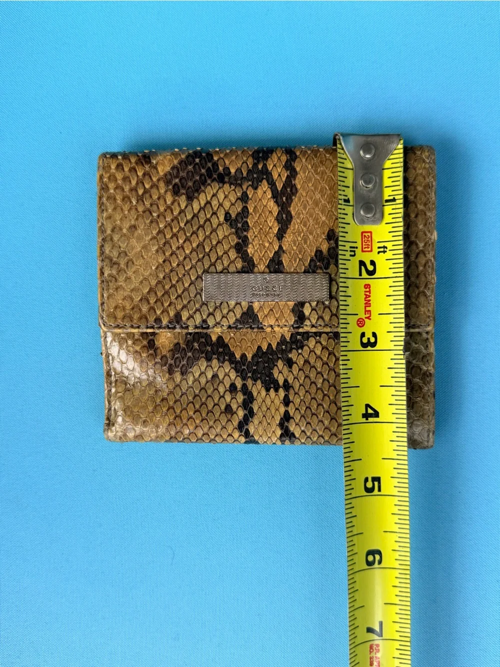 Gucci python snake skin wallet Texture Bi-Fold AUTHENTIC